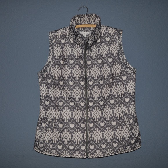 Coldwater Creek Jackets & Blazers - 051 COLDWATER CREEK Gray Print Quilted Vest sz XL/16 Women's